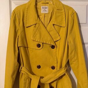 Old Navy Women's Mustard Trench Coat